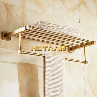 Antique Brass Bath Towel Rack