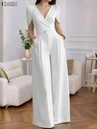 Office Ladies High Waist Fashion Jumpsuits - Epictzar Intl.