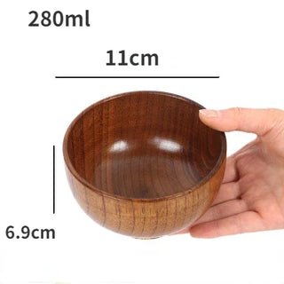 Retro Household Tableware Wooden Bowls