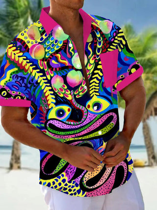 Leisure Tourist Beach Print Short Sleeve Shirt - Epictzar Intl.