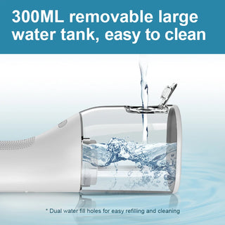 Portable Oral Irrigator Water Flosser USB Rechargeable Dental Water Jet 300ML Water Tank Waterproof Teeth Cleaner For Oral Care