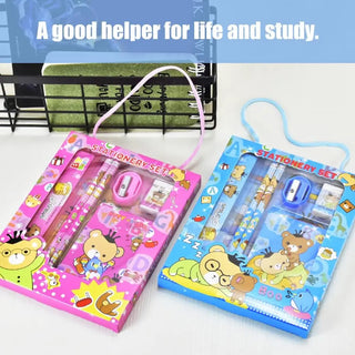 Cute 6PCS School Stationary Supplies Set