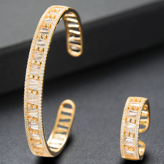 GODKI Luxury Trendy Saudi Arabia Bangle Ring  Jewelry Sets For Women Wedding Party Indian Dubai brincos para as mulheres 2023