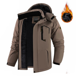 Men Fleece Lined Hooded Winter Jacket