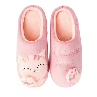 Cute Cartoon Embroidery Round Toe Slippers