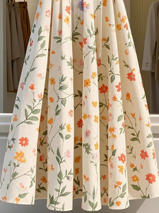 High-end Temperament Floral A-line Skirt