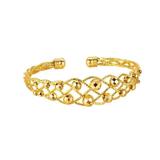 9999 24K Real Yellow Gold Bohemian Flash Bracelet, High - end Light Luxury Open for All - occasion Use