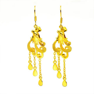 Elegant 24K Gold Peacock Earrings - Epictzar Intl.