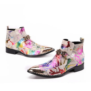 Luxury Elegant Genuine Leather Ankle Boots