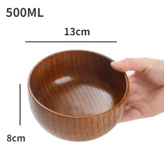Retro Household Tableware Wooden Bowls