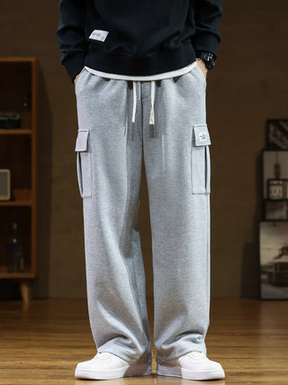 Men Multi-Pockets Drawstring Sweatpants