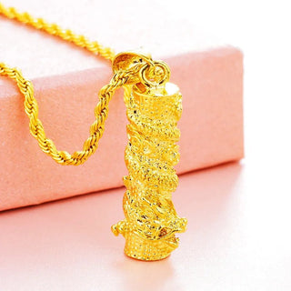 Luxury 24K 9999 Dragon Pillar Pendant - Epictzar Intl.