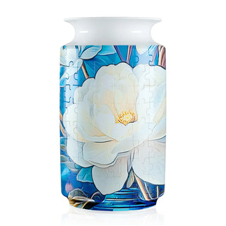 3D LED Light Puzzle Flower Vase Porcelain Design Home Decoration Diy Assembly Montessori Educational Toys Gift for Adults Kids