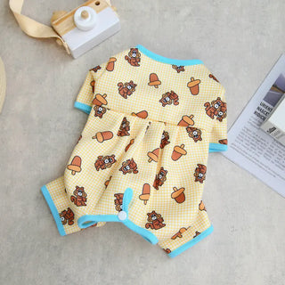Cute Cartoon Print Fashion Pet Jumpsuit