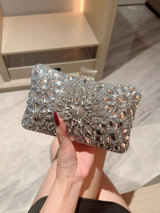 Rhinestone Beaded Clutch Party Purse