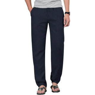 Men's Linen Elastic Waist Fitness Pants
