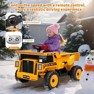 Kids RC 12V Construction Vehicle Toy Truck