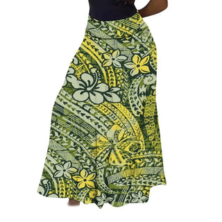 Floral Print Hawaiian High-Waisted Skirt