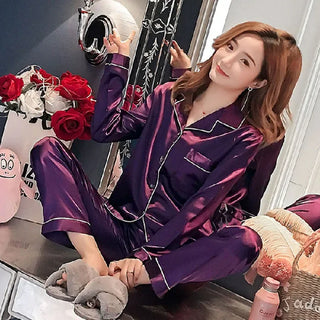 Women Silk Sleepwear Pajamas