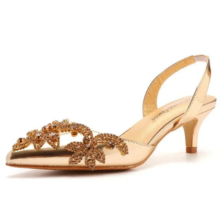 Pointed Leather Banquet Party Sandals