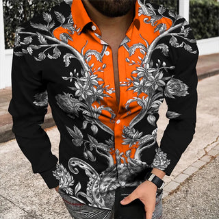 Men's Floral Pattern 3D Printed Shirt