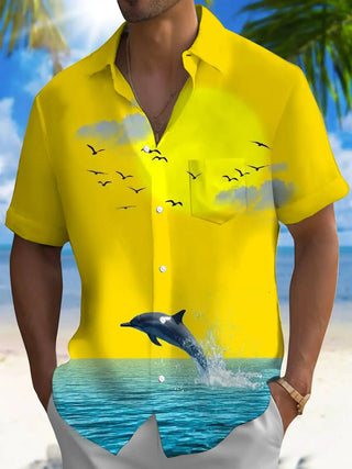 Leisure Street Walk Hawaiian Printed Full Open Button Shirt - Epictzar Intl.