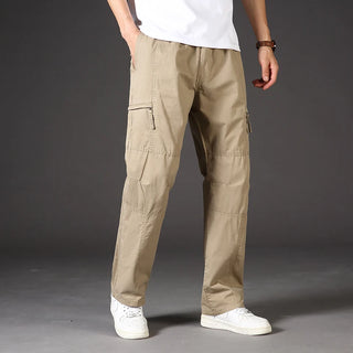 Classic Man Zipper Pockets Cargo Pants