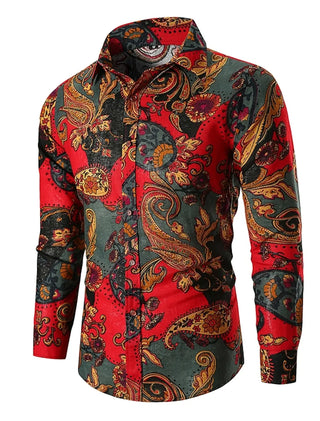 Men's 3D Printing Long-sleeved Shirt