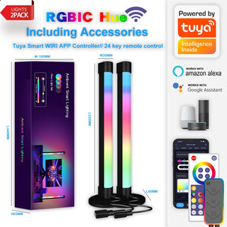 RGB Colorful TV Background Music Pickup Lights Computer Desktop Bedside Ambient Rhythmic Lamp Tuya WIFI APP Contol Night Light