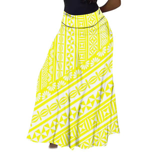 Floral High-Waisted Fluffy Maxi Skirt