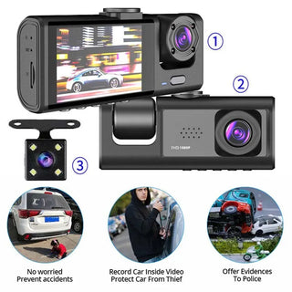 Front And Inside Dual Dash Cam