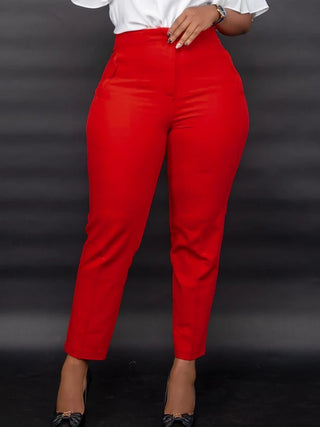 Women Shiny Yellow Capris Pants High Waist Trousers Office Work Lady Ankle Length Pant Bottoms Capris 2024 Spring Summer