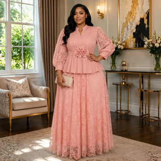 Elegant Lace Wedding Party Skirt Set