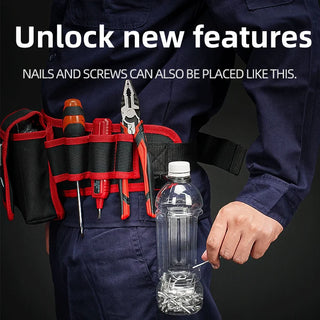 Multi-function Waist Tool Bag Oxford Cloth Multilayer Storage Pouch Tool Electricians Wrench Pliers Storage Bag
