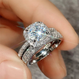 Engagement Real 18k Gold Diamond Ring