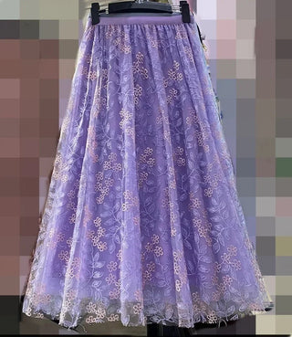 Vintage Embroidery Ethnic Style Party Skirt
