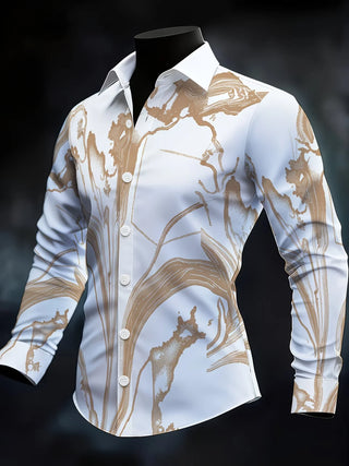 Men's Luxury 3D Print Long Sleeve Shirt - Epictzar Intl.