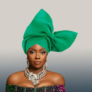 Exaggerated Big Bow Turban Cap African Women's Auto Gele Headtie Nigeria Wedding Geles Female Head Wraps Headpiece