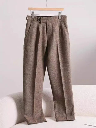 Office Men Italian Vintage Woolen Pants