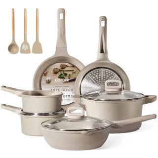 Carote Non Stick Pots and Pans, Nonstick Cookware Set, 12Pcs Induction Kitchens Set