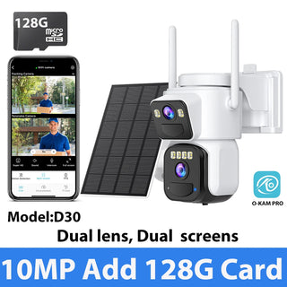 Wireless Solar Dual Lens Surveillance Camera