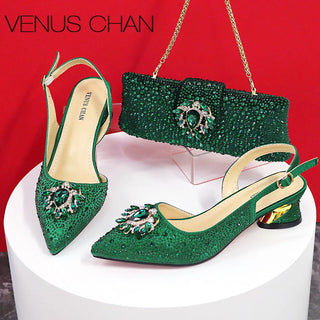 Mature Ladies Shoes Matching Bag Set