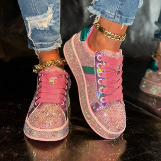 Rhinestone Sparkles Luxury Platform Sneakers - Epictzar Intl.
