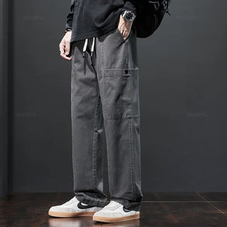 Men's Thick Cotton Cargo Pants