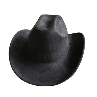 Suede Leather Cowboy Fedora Hat
