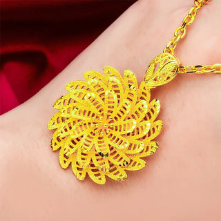 Large Retro Luxury Flower Pendant