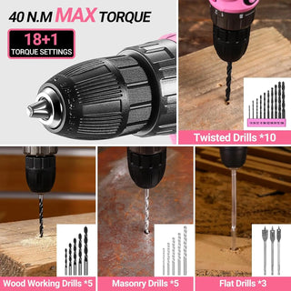 Cordless Power Drill Tool Kit
