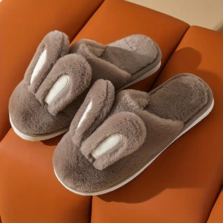 Plush Cute Rabbit Anti Slip Cotton Slippers