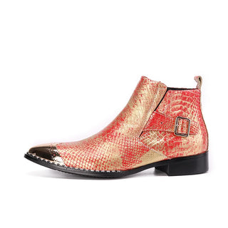 Luxury Genuine Leather Pointed Ankle Boots