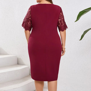 Elegant Classical Embroidered Lace Cocktail Dress - Epictzar Intl.